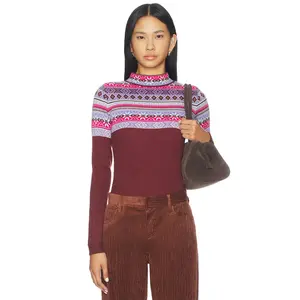 Free People Winter Warmer Bodysuit in Maple Combo