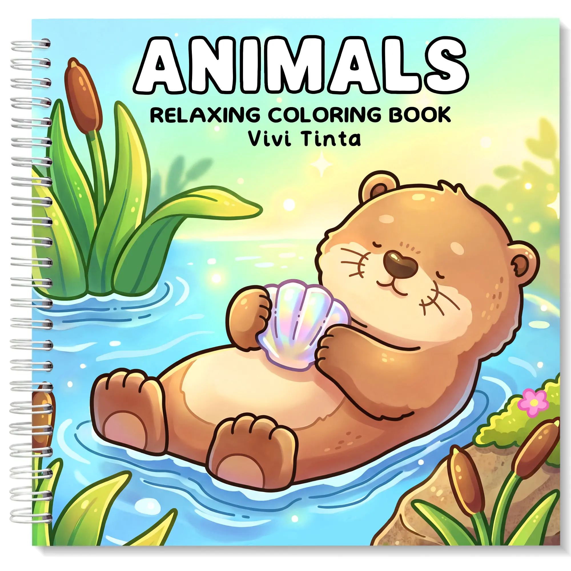 Animals: Relaxing Coloring Book for Adults & Teens Featuring Cute and Adorable Critters in Their Natural World