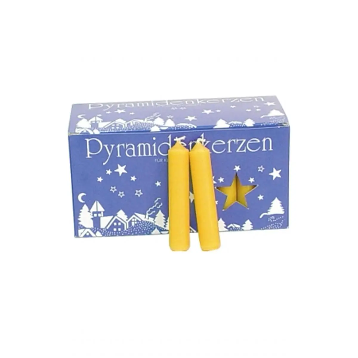 EWA 29314N Medium German Pyramid Candle, Home Decor Decor Item, Clean Burn Household Candle with Drip-Resistant Design