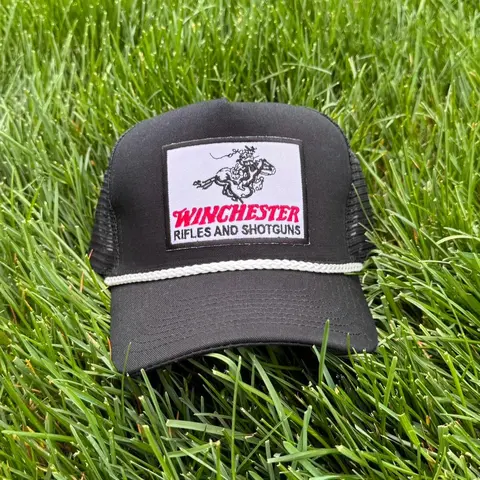 Winchester Hunting Vintage Style Trucker Snap Adjustable Black Snapback High Quality Hat Durable Timeless