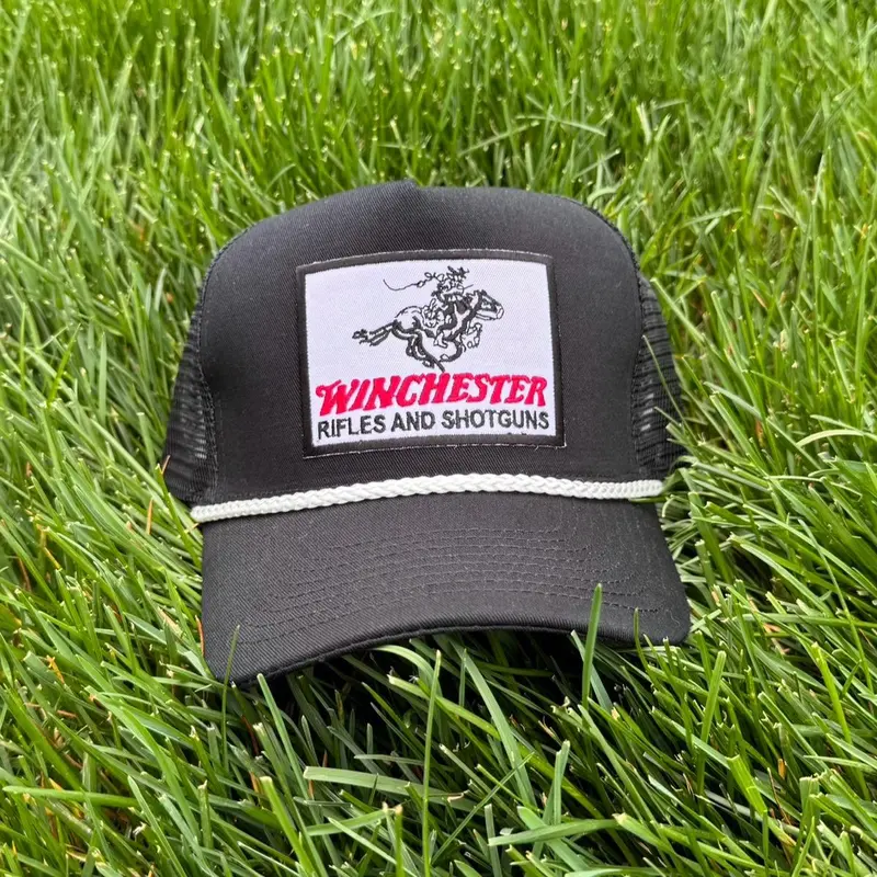 Winchester Hunting Vintage Style Trucker Snap Adjustable Black Snapback High Quality Hat Durable Timeless