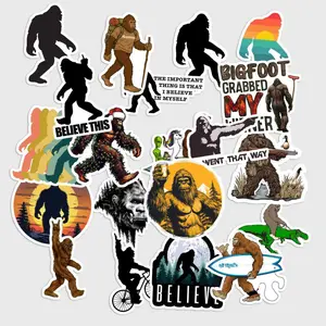 Sticker Pack 20 pcs Bigfoot Vinyl Stickers, Mythical Forest Creature Waterproof Decals