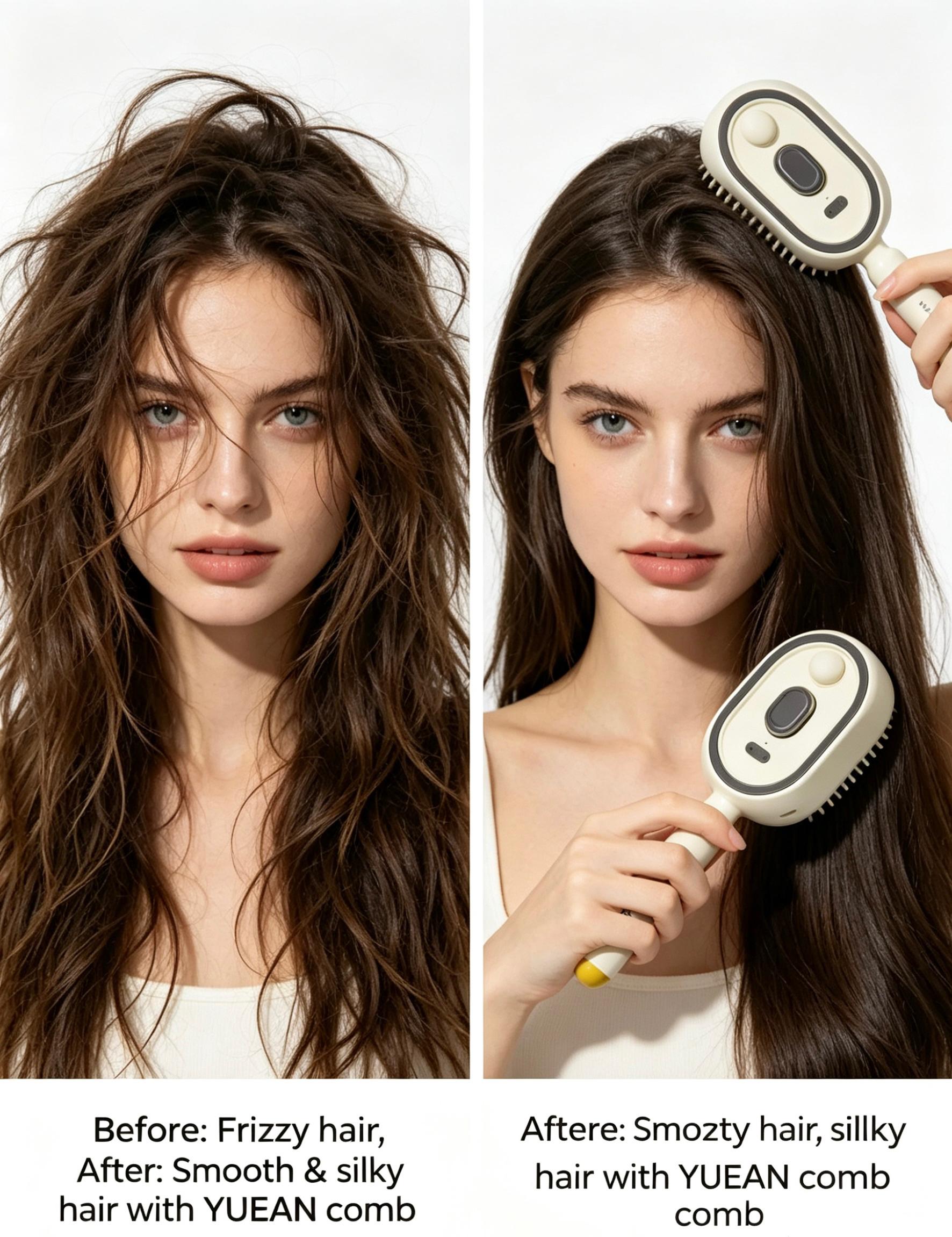 Self-Cleaning Anti-Tangle Spray Air Cushion Hair Comb, Anti-Static Mist, Essential Oil Aromatherapy, Volumize as You Comb (Home Supplies, Party Bags & Gifts)