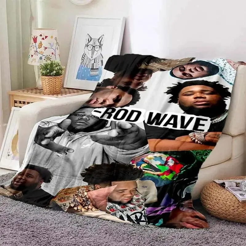Aura Blankets Hip Hop Rapper Blanket Rod Wave Flannel Blanket Soft
