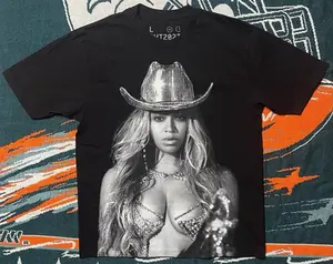 Cowboy Pop Diva T-Shirt, "Black White Western Portrait" Music Inspired Graphic Tee, Concert Style Gift, Gildan 5000 Heavy Cotton