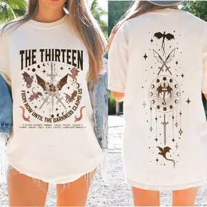 The Thirteen Throne Of Glass 2 Sides Tshirt, From Now Until The Darkness Claims Us Shirt, We Are The Thirteen Shirt, Bookish Shirt