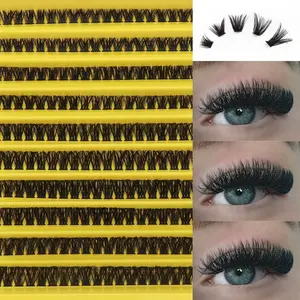 170pcs Naturally Curled Lash Clusters, DD Curl, Thin 0.07mm Synthetic, Russian Volume, Non-Toxic, Cyber Monday Deals, Beginners Friendly, Reusable, Dramatic Eye Enhancements