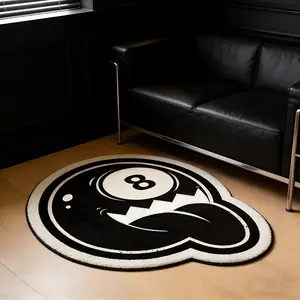 Funny Trendy Billiard Ball Rug, Large Living Room Bedroom Carpet, Washable Plush Mat, Home Decor, Easy Care, Decorative Area Rug
