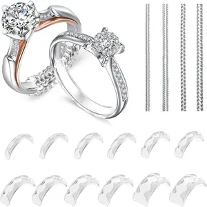 Ring Sizers for Loose Rings Invisible Ring Size Adjuster, Ring Guards for Loose Rings Fit Any Rings, 2 Styles,Insert and Spiral Ring Adjuster