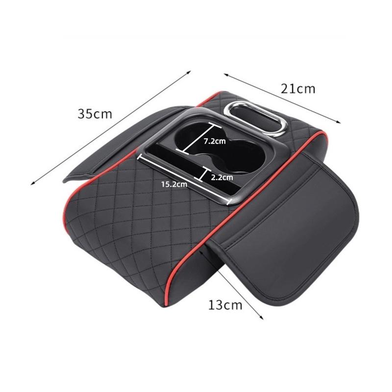Car interior accessories armrest box storage bag for storage and organization of universal car interior accessories, cup holder and mobile phone storage cabinet for long-distance driving travel, car center console armrest pad, multi-function storage bag