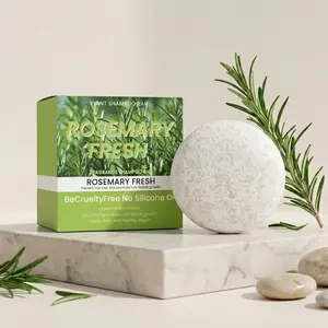 Organic Essential Oil-Infused Rosemary Shampoo Bar – 60g Travel-Friendly Solid Hair Cleanser for Adults, Clarifying, Cleans, Deep Clean Soaps to Remove Oil & Buildup (Suitable for All Hair Types), Clarifying Soaps