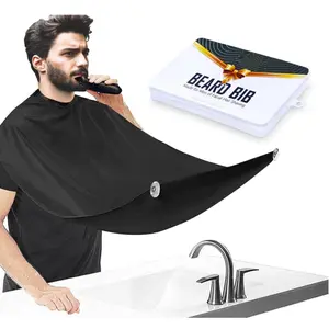 Beard Bib Beard Apron, Beard Gather，Shaving and Trimming, Non-Stick Grooming Cloth with 2 Suction Cups, Best Gifts for Men,Valentine's Day Gift