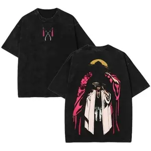 Retro Heavy Limited "BLEACH" TShirt, Shunsui Kyoraku Bleach Graphic Tee Shirts, Anime Double Printed Oversized Cotton  Tee, Subtle Anime Merch