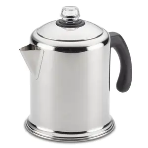 Farberware Yosemite Percolator Coffee Maker Classic Pot Steel Tea Filter Heavy-Duty Stainless Steel Stovetop Coffee Percolator