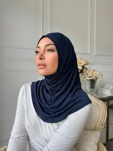 1pc Dry Comfort Headscarf Hat, Soft Breathable Stretchy Hijab with Elastic Band, Sporty Geometric Design, Evening Wear, All Seasons
