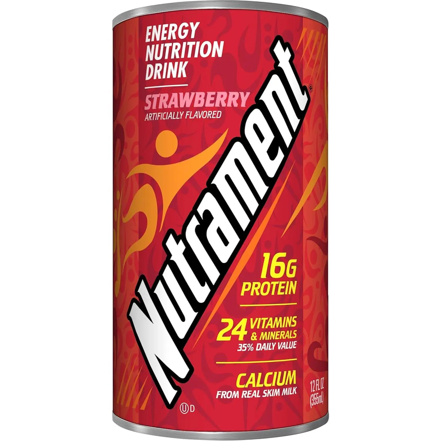 Nutrament Nutritional Drink, Strawberry, 12 Ounce (Pack of 12)