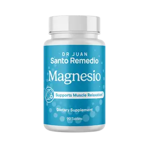 Santo Remedio Magnesium, Supports Muscle Relaxation, Dietary Supplement, Magnesium Citrate 300 mg, No Artificial Flavors, No Artificial Colors, 90 Tablets (90 Servings)