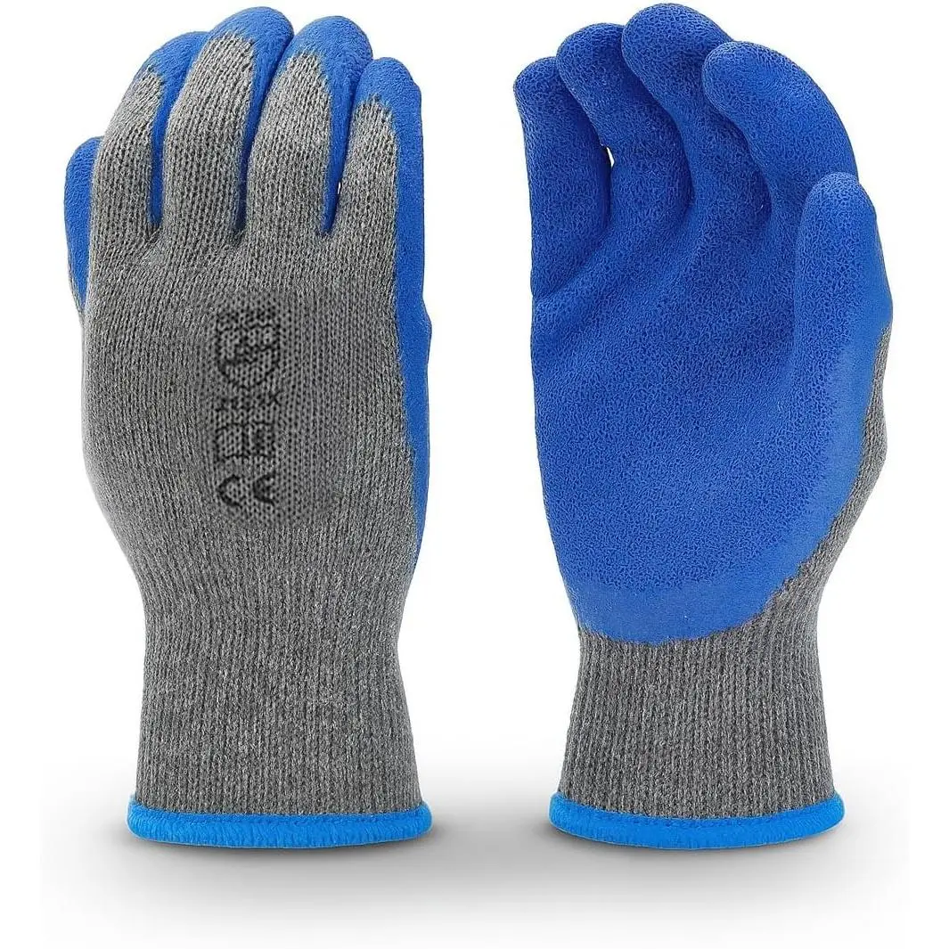Rubber Coated Work Gloves (1 Dozen Pack) - Double Layer, High Resistance to Abrasions, Cut & Puncture Safe, Latex Durable, Work Gloves with Grip, Protective Gear for Construction, Demolition, Multi Purpose Use, Multi Purpose Glove