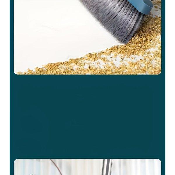 Long Handle Broom and Dustpan Set 2 Pack – 48.8 Inch Upright Sweeping Set, Rotating Head, Floor Cleaning for Kitchen Wood Floor Pet Hair Long Handle Broom and Dustpan Set 2 Pack – 48.8 Inch Upright Sweeping Set, Rotating Head, Floor Cleaning for Kitchen Wood Floor Pet Hair