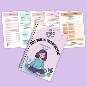 Dbt Skills Training Manual A5 Size, Spiral Coil Notebook, Emotional Regulation Workbook with Four Core Modules, Mindfulness, Pain Tolerance, Self-Reflection Questions