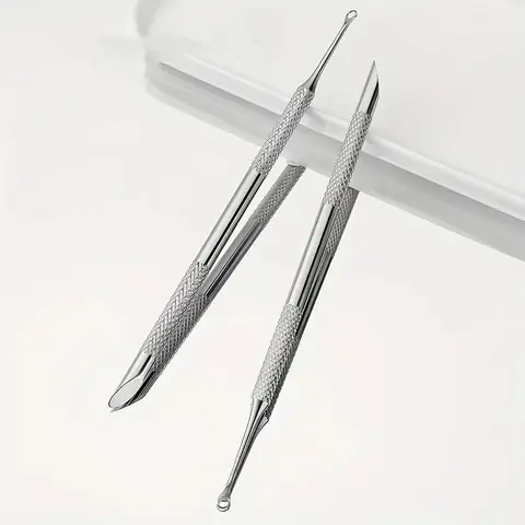 Stainless Steel Lightweight Cuticle Pusher Nail Care Tool, Multi-Functional Dead Skin Remover, Portable Durable Foot Pedicure and Nail File, Nail File Kit, At Home Manicure