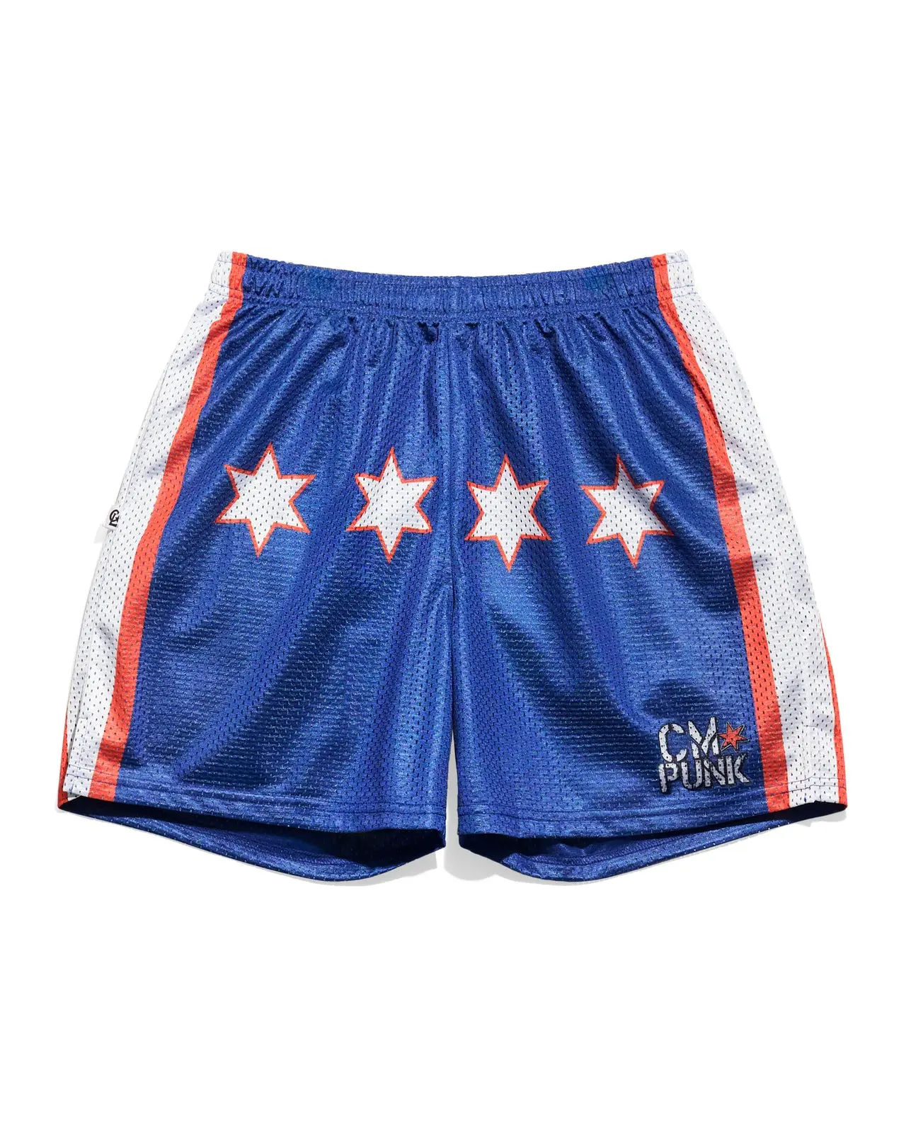 CM Punk Blue Entrance Retro Mesh Shorts – WWE Wrestling Athletic Shorts for Men | Officially Licensed Gym & Streetwear Shorts | Lightweight Breathable Activewear for Training & Everyday Wear