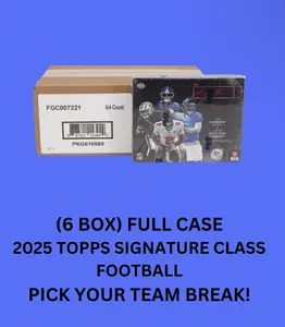 (6) BOX 2025 TOPPS SIGNATURE CLASS FOOTBALL FULL CASE PICK YOUR TEAM BREAK