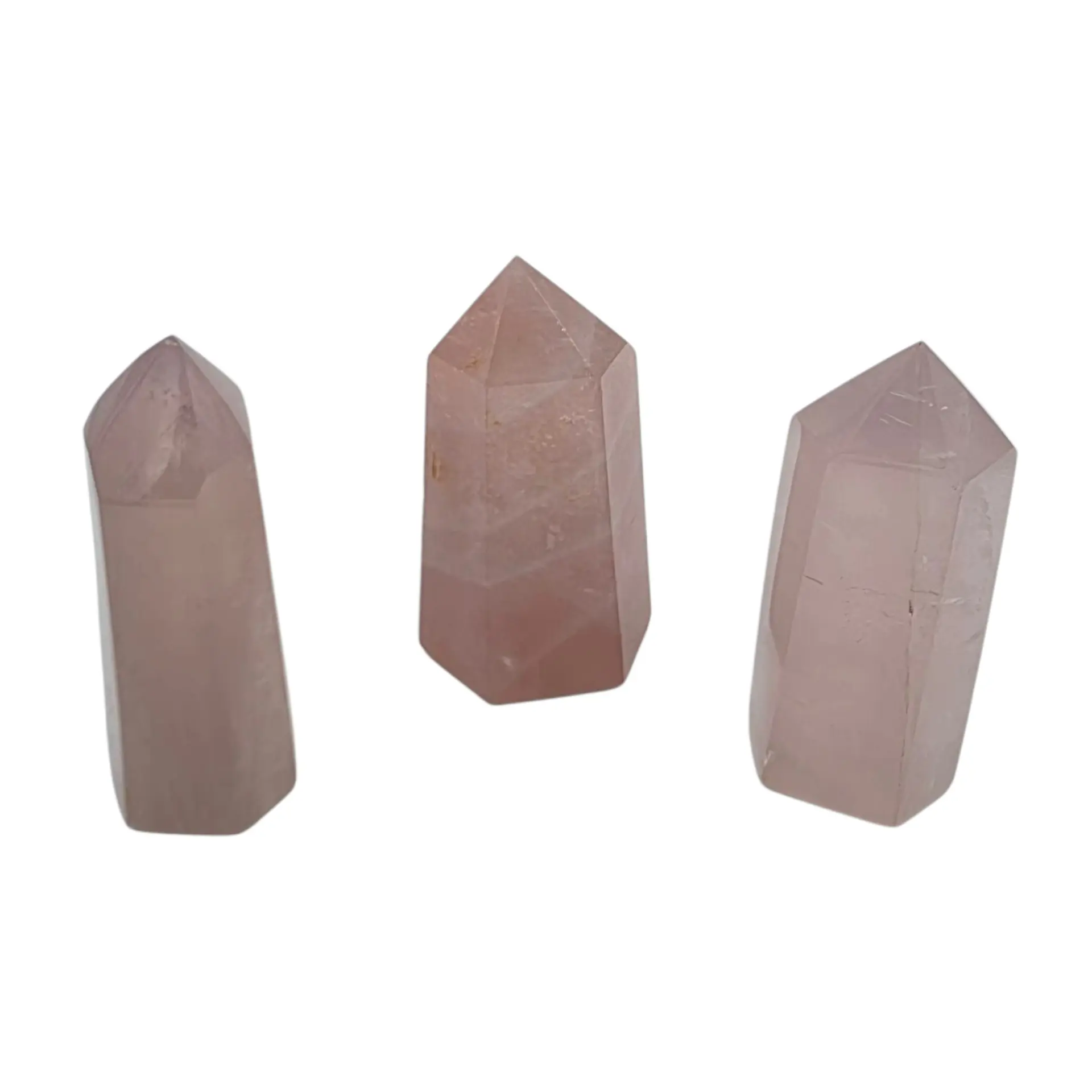 Rose Quartz Points - ~2.5"-3" tall - Aquarium safe Decor - Great Gift for Betta and Shrimp Tanks