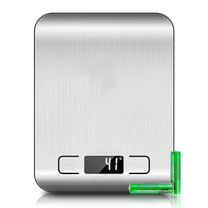 Premium Digital Food Kitchen Scale, 304 Food-Grade Stainless Steel Surface, Clear Backlit LCD Display, High Precision Weighing in Grams Ounces, Perfect for Weight Loss Tracking, Home Baking, Daily Cooking, Keto Diet Planning & Food Meal Prep