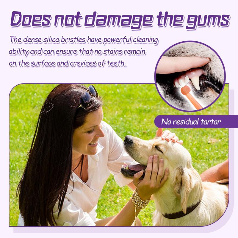 Pet tongue and teeth cleaning brush set - for pet oral hygiene, removing stains and tartar, promoting oral health.litter pellets, spray, litter tray, litter box, removal