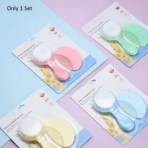 Baby Hair Brush & Comb Set, Soft Bristles Hair Brush & Comb, Hair Massage Tool for Infants & Toddlers, Newborns Hair Brush