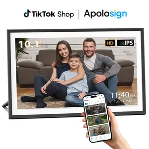 10.1 inch Nixplay Digital Picture Frame WiFi Video Picture Decor Frame, Desktop, Wall Mountable,Touch Screen Display, Support Alexa Google Photos, With 32GB Storage, Auto Rotate, Smart Electronic Picture Frame Christmas Gifts for Friends, Family