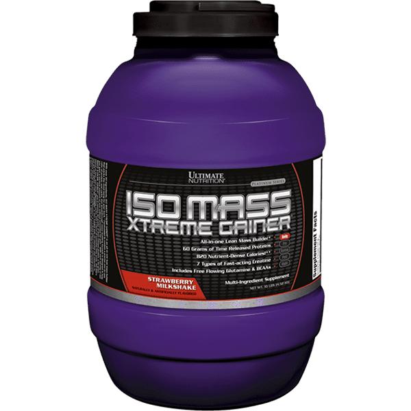 Ultimate Nutrition ISO MASS XTREME GAINER® - Chocolate Milk Flavor, 16:13 Carbohydrate to Protein Ratio, 66g Protein, 7 Flavors, 80 Servings