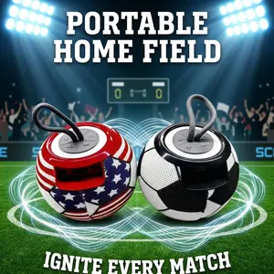 World Cup multimedia box, 360° surround sound, cinema-level audio quality, IPX6 level waterproof, compatible with multiple devices, suitable for watching movies, as a gift, for outdoor use