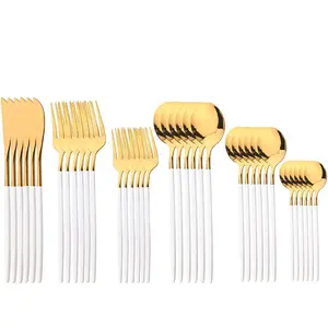 Modern Stainless Steel Cutlery Set, 36pcs/set Including Knives, Forks & Spoons, Utensils, Summer Essentials, Kitchen Accessories Tableware Set for Home Kitchen Party, Dinnerware, Kitchen Accessories, Kitchen Supplies, Modern Tableware Sets