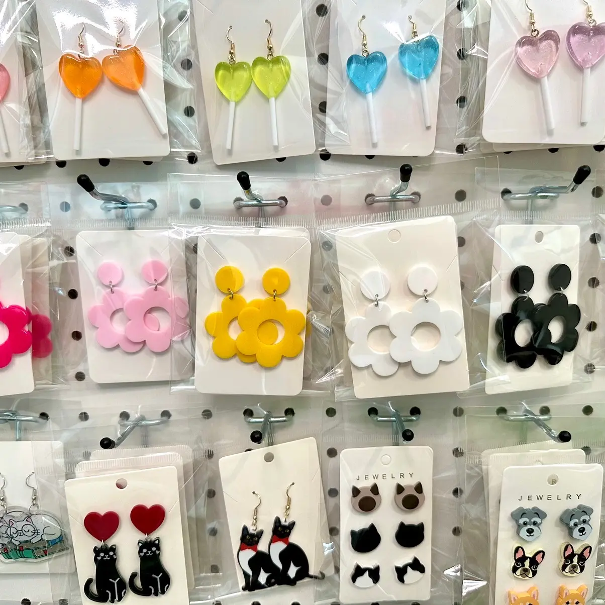 Live only! Cute Acrylic and Small Earrings