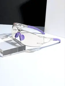 Safety Eyewear Fashion Flat Glasses, Clear Lenses, Scratch-Resistant Protection, Suitable for Men & Women, Daily Use, Stylish Protective Glasses
