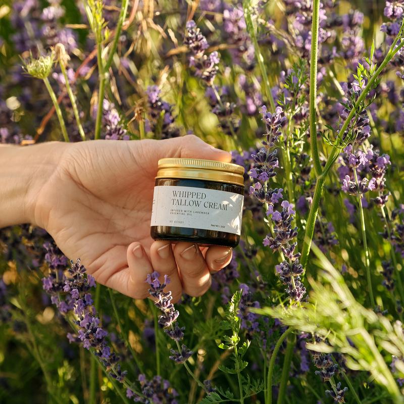 Kushi Whipped Tallow Cream - Grass-Fed Natural Moisturizer with Vitamins A D E K for Dry Skin Eczema Psoriasis Rosacea & Acne Gentle Moisture Hydrate Moisturizing