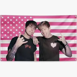 Sam and Colby Pink American Funny Flag College Dormitory Decoration Outdoor Party Courtyard Decoration