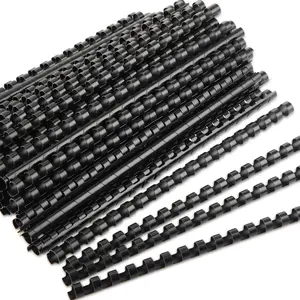 300 Pcs Plastic Binding Combs Bulk 19 Ring Comb Spines Letter Size Spiral Binding for Notebook Calendar Picture (3/8 Inch, Black)
