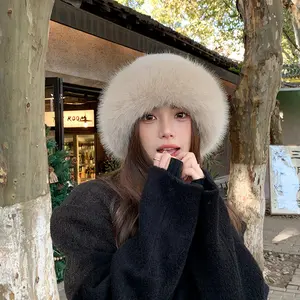 Winter Plush Earflap Bucket Hat，Fluffy Faux Fur Headwear for Women，Windproof Warm Fashion Ladies Hat，Cozy Casual Gift For Outdoor Daily Winter Wear