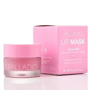 Palladio Lip Mask Intense Overnight Moisturizer to Nourish and Repair Dry Lips While Sleeping, Hydrates for Smooth, Soft, Plump Lips Infused with Shea Butter and Sweet Cherry Glossy