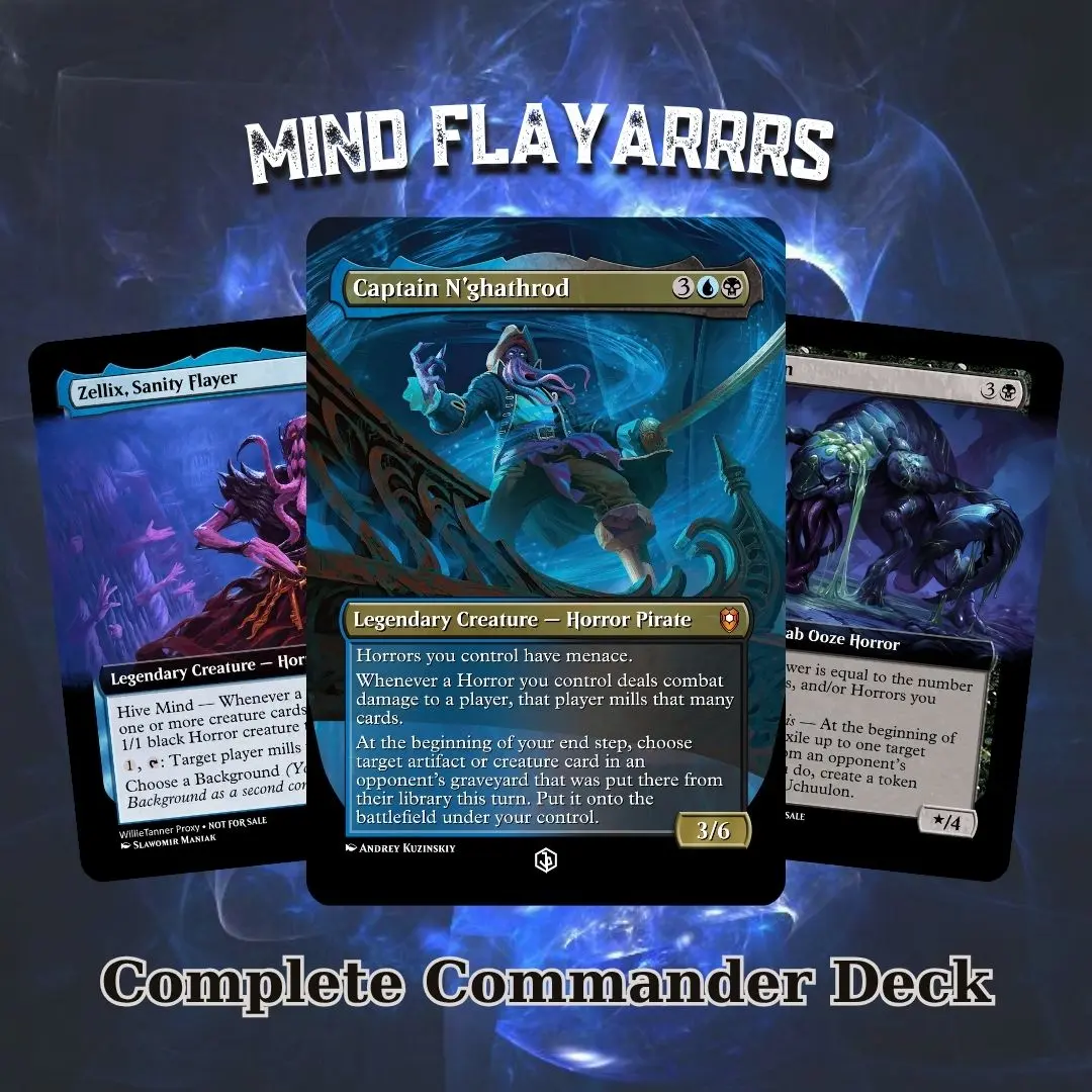 MTG Proxy 100+ Card Gift Deck Mind Flayarrrs Dimir Commander EDH Horror & Mill Theme Dark Fantasy Art Perfect Gift for Magic Fans - TikTok Shop MTG Proxy 100+ Card Gift Deck Mind Flayarrrs Dimir Commander EDH Horror & Mill Theme Dark Fantasy Art Perfect Gift for Magic Fans - TikTok Shop