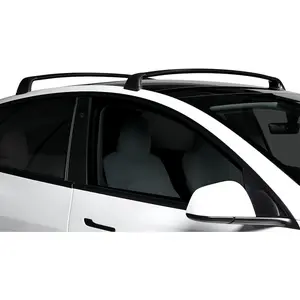 Frani Roof Rack for Tesla Model Y 2020-2027 - Lockable Aerodynamic Aluminum Cross Bars, Easy No-Drill Installation, Anti-Theft Locks Included