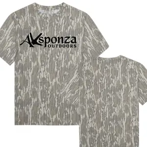 Turkey Track Logo Washed Out Bottomland Camo Tee 3D, Camo T-shirt 3D, Hunting Shirt, 3D T-Shirt, Vintage Realtree Gift for Him