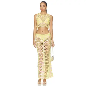 superdown Coralie Maxi Skirt Set in Yellow