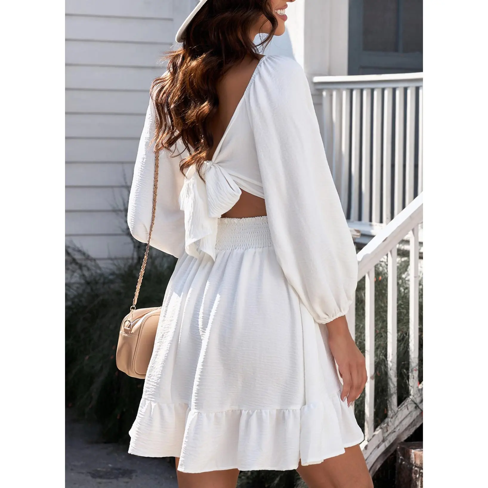 dresses mini near me Monroe Crepe Mini Dress