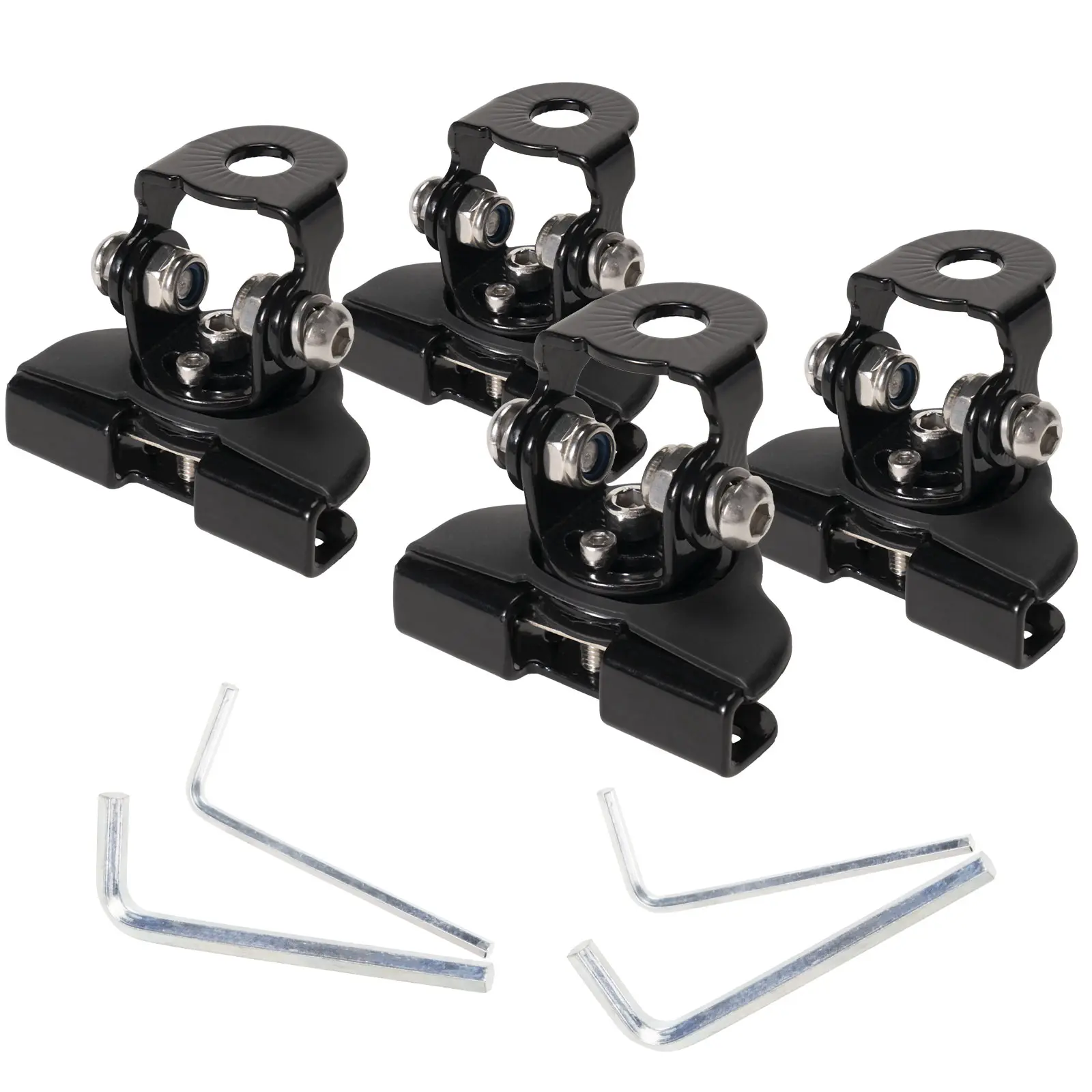 4PCS Universal LED Light Bar Mounting Brackets - Adjustable Hood Pillar Mounts, Led Work Light Mount Bracket Clamp Holder for Off-Road Jeep, Truck, SUV 4x4 - No Drill Install led  hood  lights offroad  lights truck  light  strip work light pod, Off-Road C
