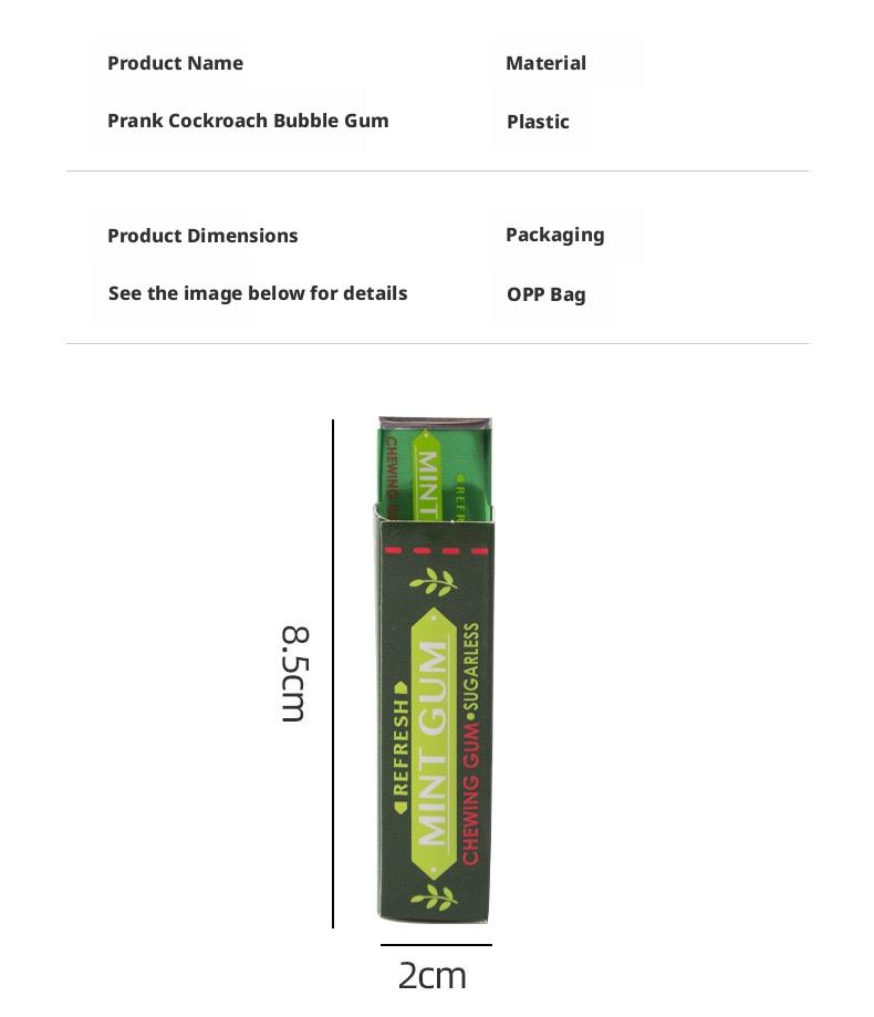 Popular April Fools’ Day Prank Cockroach Gum Toy Prop Gift
