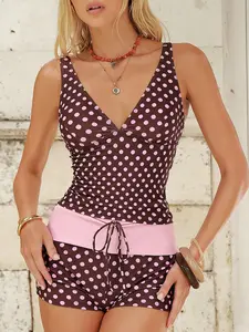 Women's Fashion Two-Piece Tankini Set, Stylish Swimsuit for Beachwear & Pool Parties, Comfortable Swimwear for Summer